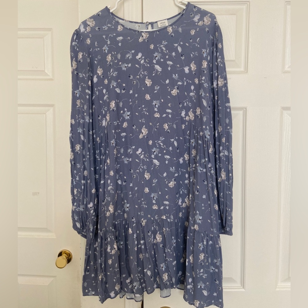 Aritzia Blue Floral Dress